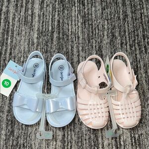 Cat & Jack Girl's ' Sandals Set - Light Blue and Light Pink